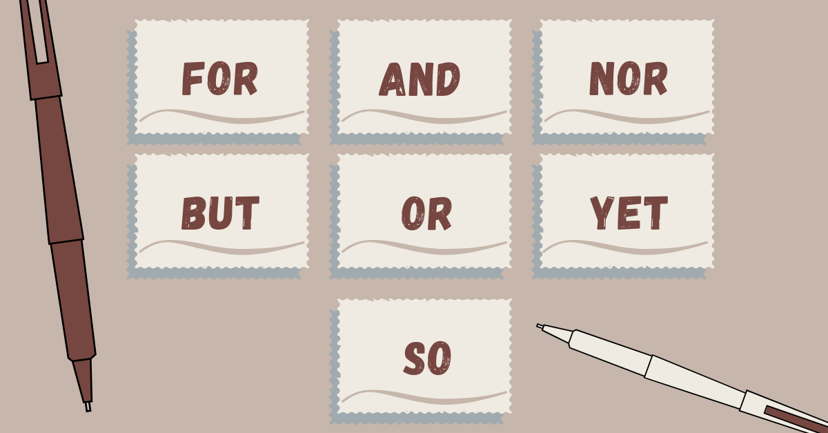 FANBOYS mnemonic infographic showing coordinating conjunctions
