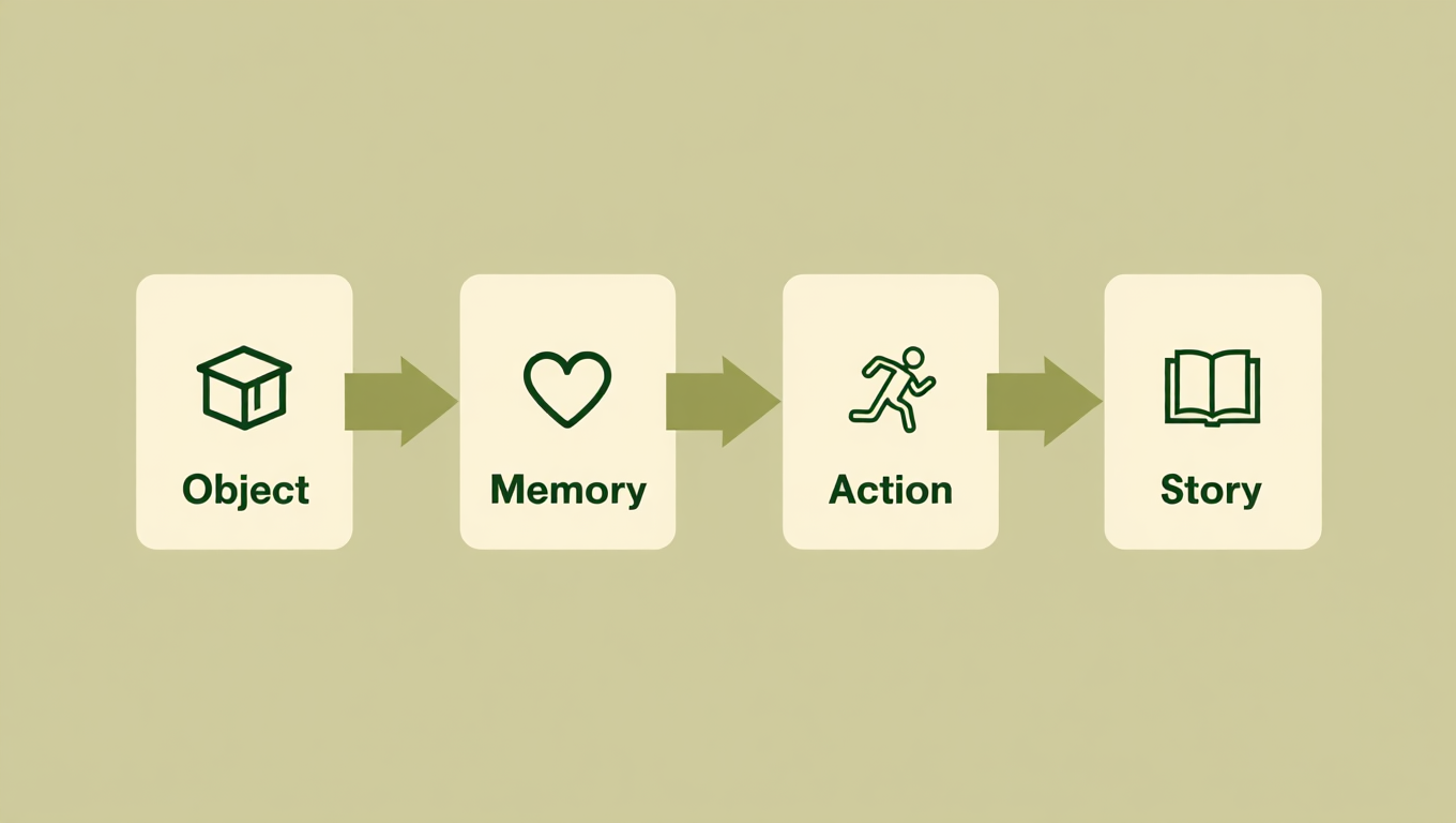 Infographic showing step-by-step prompt chaining for beginner writers.