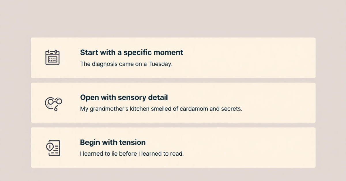 Three proven ways to start a personal essay confidently
