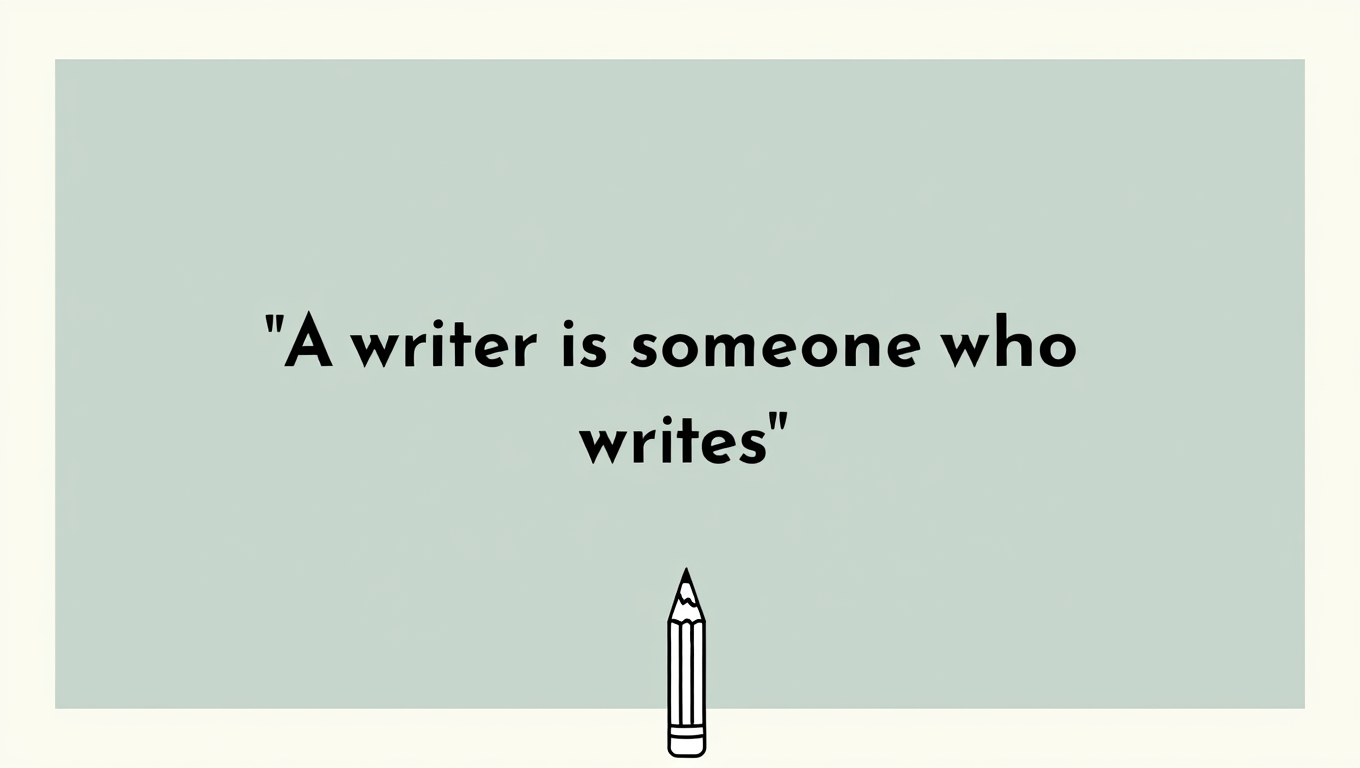 Consistency over perfection in writing